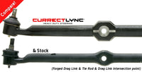 Thumbnail for RockJock TJ/LJ/XJ/MJ Currectlync Steering System Bolt-On w/ 1 1/4in Dia. Tie Rod/Forged Drag Link