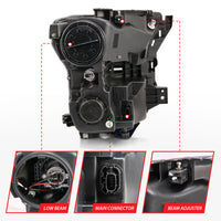 Thumbnail for ANZO 15-17 Ford F-150 Proj Headlights w/ Plank Style Design Chrome w/ Amber Sequential Turn Signal