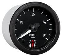 Thumbnail for Autometer Stack Instruments 52mm 0-280 Ohm Programmable Pro Stepper Motor Fuel Level Gauge - Black