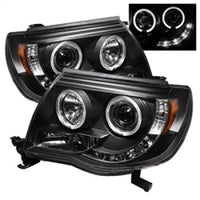 Thumbnail for Spyder Toyota Tacoma 05-11 Projector Headlights LED Halo LED Black High H1 Low H1 PRO-YD-TT05-HL-BK