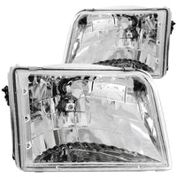 Thumbnail for ANZO 1993-1997 Ford Ranger Crystal Headlights Chrome