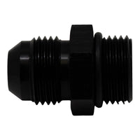 Thumbnail for DeatschWerks 8AN ORB Male to 8AN Male Flare Adapter (Incl O-Ring) - Anodized Matte Black