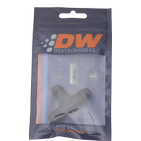 Thumbnail for DeatschWerks 6AN Male Flare to 6AN Male Flare to 6AN Male Flare Tee Fitting - Anodized Matte Black