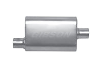 Thumbnail for Gibson MWA Superflow Offset/Center Oval Muffler - 4x9x14in/2.5in Inlet/2.5in Outlet - Stainless