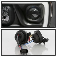 Thumbnail for Spyder Dodge Ram 1500 06-08 V2 Projector Headlights - Light Bar DRL - Black (PRO-YD-DR06V2-LB-BK)