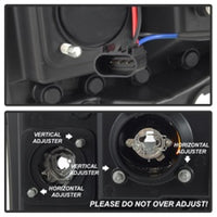 Thumbnail for Spyder 05-07 Ford F250/350/450 SD Ver 2 Proj Headlights - Light Bar DRL - Black PRO-YD-FS05V2-LB-C