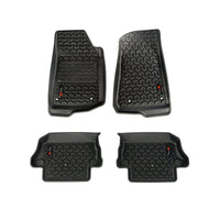Thumbnail for Rugged Ridge Floor Liner Kit Black F/R 18-20 Jeep Wrangler JL 2Dr