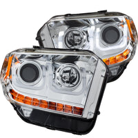 Thumbnail for ANZO 2014-2016 Toyota Tundra Projector Headlights w/ U-Bar Chrome