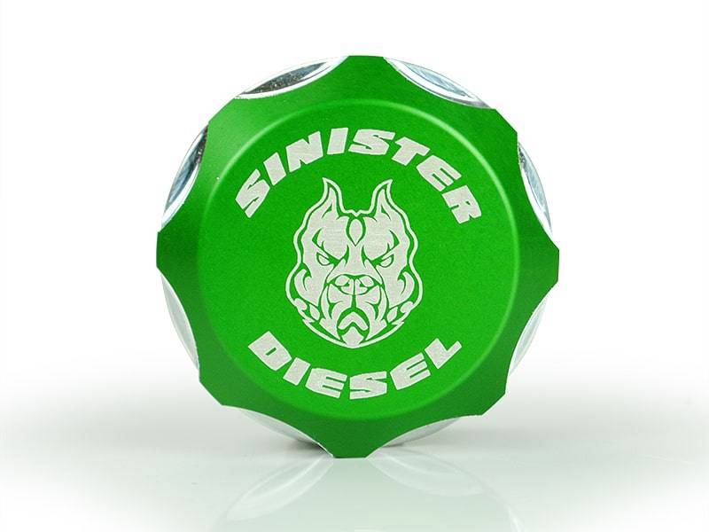 Sinister Diesel 13-17 Dodge/Ram 6.7 Cummins Billet Fuel Plug - Green