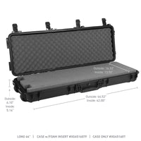 Thumbnail for Go Rhino XVenture Gear Hard Case w/ Foam - Long 44in. / IP67 / Automatic Air Valve - Textured Black