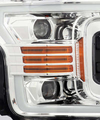 Thumbnail for AlphaRex 18-19 Ford F-150 PRO-Series Projector Headlights Plank Style Chrm w/Activ Light/Seq Signal