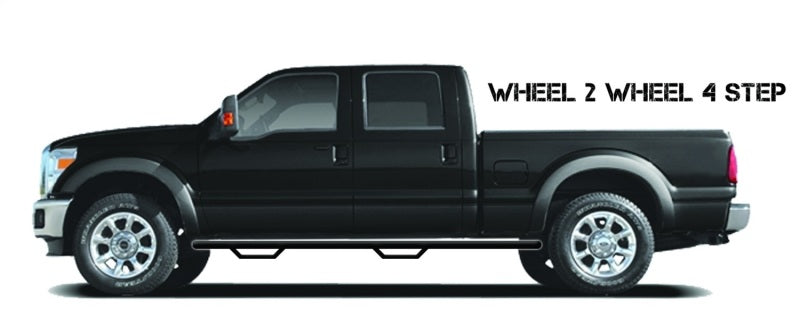 N-Fab Nerf Step 07-13 Chevy-GMC 1500 Crew Cab 5.7ft Bed - Gloss Black - W2W - 3in