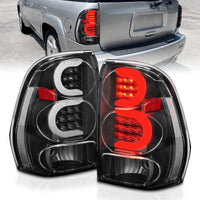 Thumbnail for ANZO 2002-2009 Chevrolet Trailblazer LED Tail Lights w/ Light Bar Black Housing Clear Lens
