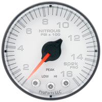 Thumbnail for Autometer Spek-Pro 2 1/16in 1600PSI Stepper Motor w/ Peak & Warn White/Black Nitrous Pressure Gauge