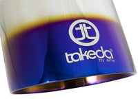 Thumbnail for aFe Takeda 304 Stainless Steel Clamp-On Exhaust Tip 2.5in. Inlet / 4.5in. Outlet - Blue Flame