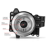 Thumbnail for ANZO 2007-2013 Toyota Fj Cruiser Projector Headlights w/ Halo Chrome