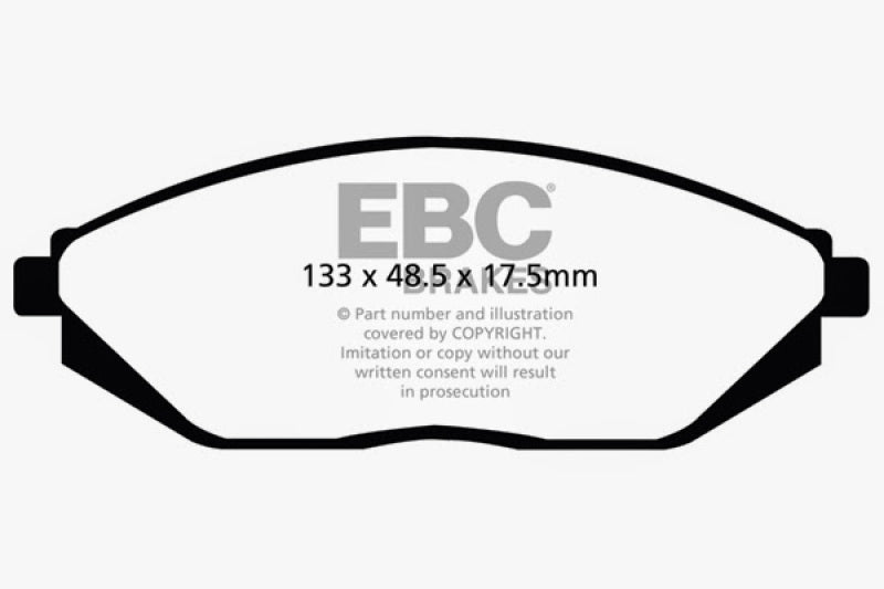 EBC 12-16 Chevrolet Spark 1.2 (Mexico) Greenstuff Front Brake Pads
