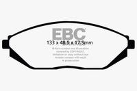 Thumbnail for EBC 12-16 Chevrolet Spark 1.2 (Mexico) Greenstuff Front Brake Pads