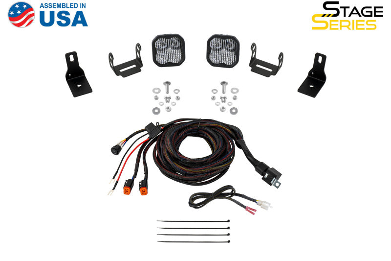 Diode Dynamics 2022+ Ford Maverick, C2 Sport Stage Series Ditch Light Kit White Combo