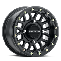 Thumbnail for Raceline A92B Podium 14x7in / 4x137 BP / 10mm Offset / 110.18mm Bore - Satin Black Beadlock Wheel