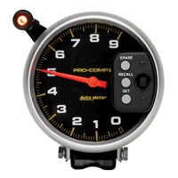 Thumbnail for AutoMeter Gauge Tach 5in. 9K RPM Pedestal W/ Quick Lite & Peak Memory Pro-Comp