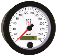 Thumbnail for Autometer Stack Instruments 88MM 0-260 KM/H Programmable Speedometer - White