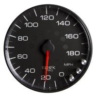 Thumbnail for Autometer Spek-Pro Gauge Speedometer 5in 180 Mph Elec. Programmable Black/Black