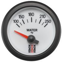 Thumbnail for Autometer Stack 52mm 100-250 Deg F 1/8in NPTF Electric Water Temp Gauge - White