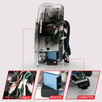 Thumbnail for ANZO 2000-2006 Chevrolet Tahoe Led Taillights Black/Clear