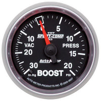 Thumbnail for Autometer Sport-Comp II 52mm 30 In Hg/20 psi Mechanical Vacuum/Boost Gauge