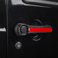 Thumbnail for Rugged Ridge Door Handle Inserts Red 07-18 Jeep Wrangler JK 4Door