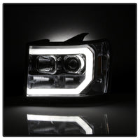 Thumbnail for Spyder GMC Sierra 1500/2500/3500 07-13 V2 Projector Headlights - Chrome PRO-YD-GS07V2-LBDRL-C