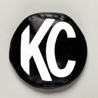 Thumbnail for KC HiLiTES 6in. Round Soft Cover (Pair) - Black w/White KC Logo