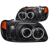 Thumbnail for ANZO 1995-2001 Ford Explorer Projector Headlights w/ Halo Black 1 pc