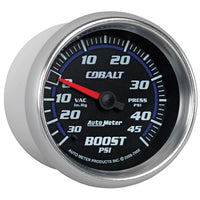 Thumbnail for AutoMeter Gauge Vac/Boost 2-5/8in. 30Inhg-45PSI Mechanical Cobalt
