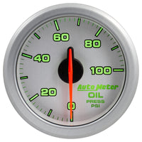 Thumbnail for Autometer Airdrive 2-1/6in Oil Pressure Gauge 0-100 PSI - Silver