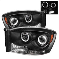 Thumbnail for Spyder Dodge Ram 1500 06-08/Ram 2500 06-09 Projector Headlights LED Halo LED Blk PRO-YD-DR06-HL-BK