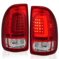 Thumbnail for ANZO 1997-2004 Dodge Dakota LED Taillights Chrome Housing Red Lens Pair