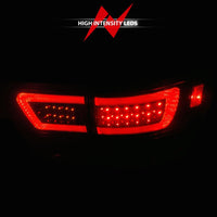 Thumbnail for ANZO 11-13 Jeep Grand Cherokee LED Taillights w/ Lightbar Black Housing/Smoke Lens 4pcs