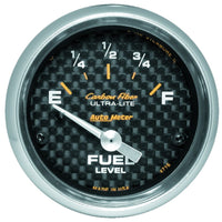 Thumbnail for Autometer Carbon Fiber 52mm 240 Empty-33 Full Electronic Fuel Level Gauge