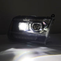 Thumbnail for AlphaRex 09-18 Ram 2500 LUXX LED Proj Headlight Plank Style Alpha Blk w/Activ Light/Seq Signal/DRL