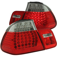 Thumbnail for ANZO 1999-2001 BMW 3 Series E46 LED Taillights Red/Clear 4pc