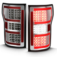 Thumbnail for ANZO 2018-2019 Ford F-150 LED Taillight Chrome (Red Light Bar) (w/ Sequential)