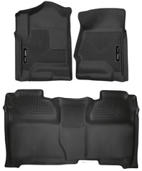 Thumbnail for Husky Liners 14-18 Chevrolet Silverado Crew Cab X-Act Contour Front & Second Seat Floor Liners