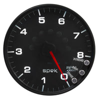 Thumbnail for Autometer Spek-Pro Gauge Tachometer 5in 8K Rpm W/Shift Light & Peak Mem Black/Black