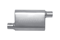 Thumbnail for Gibson MWA Superflow Offset/Offset Oval Muffler - 4x9x14in/3in Inlet/3in Outlet - Stainless