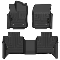 Thumbnail for Husky Liners 2022 Toyota Tundra CrewMax X-ACT Front & 2nd Seat Floor Liner - Blk