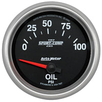 Thumbnail for Autometer Sport-Comp II 0-100 PSI Short Sweep Electronic Oil Pressure Gauge