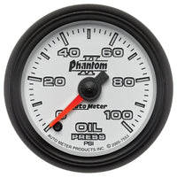 Thumbnail for Autometer Phantom II 52mm Full Sweep Electronic 0-100 PSI Oil Pressure Gauge
