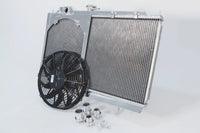 Thumbnail for CSF 96-07 Mitsubishi Evo 4/5/6/7/8/9 Full-Slim Radiator w/12in Fan & Shroud/-16AN & Slip On Fitting